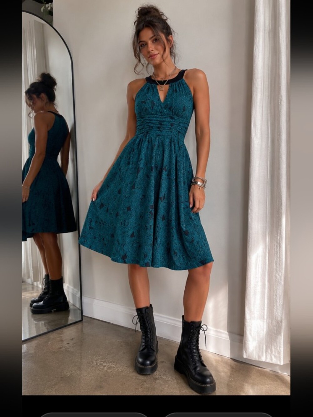 Vintage R&M Richards Halter Midi Dress.